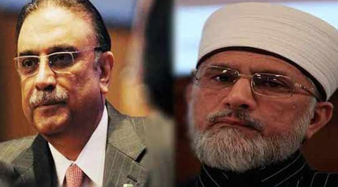سا بق صدر کی طاہر ا لقادری سے ملاقات پرکن راہنماوںکو اعتراض؟ٓ