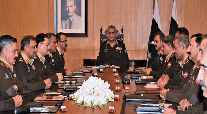 عسکری بڑوں کی بڑی بیٹھک ”بھارتی جارحیت کا منہ توڑ جواب “ کور کمانڈرز کا نفرنس میں دبنگ فیصلے