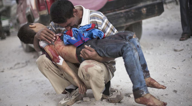 شام : شہر غوطہ میں بمباری ، جنگی جرم نہیں کیا ؟؟؟ اقوام متحدہ غوطہ میں جنگ کو کیا قرار دیا ؟؟؟