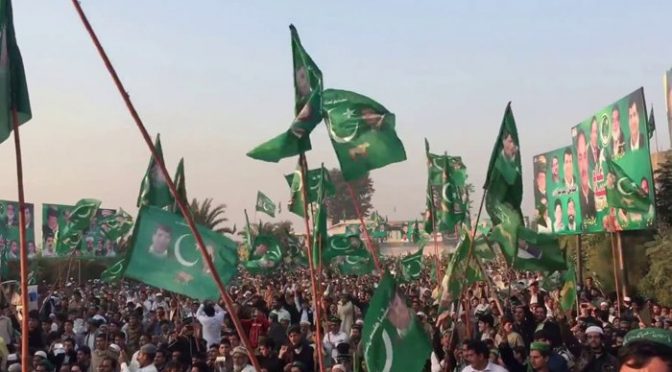 مسلم لیگ (ن) کا سوات میں پاور شو: نواز شریف جلسہ گاہ پہنچ گئے