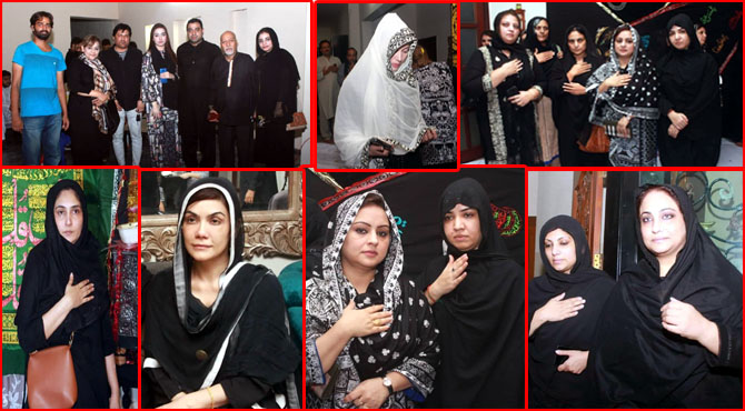 شہدائے کربلا کی ےاد میں فنکاروں کے گھروں پر مجالس جاری