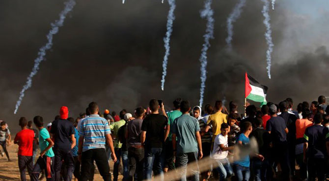 غزہ میں صیہونی فوج کی فائرنگ سے مزید 4 فلسطینی مظاہرین شہید