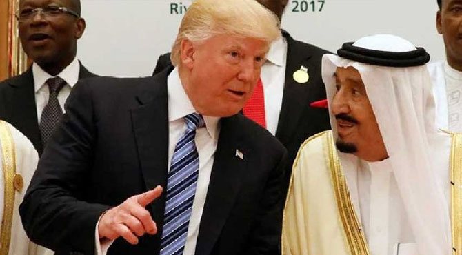 شاہ سلمان امریکا کی حمایت کے بغیر 2 ہفتے بھی اقتدار میں نہیں رہ سکتے: ٹرمپ