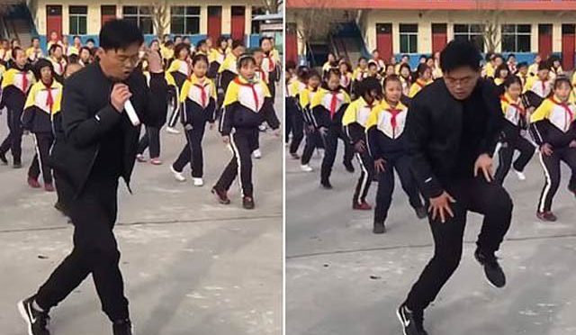 چینی پرنسپل اور 700 بچوں کی ایک ساتھ ورزشی رقص کی ویڈیو وائرل