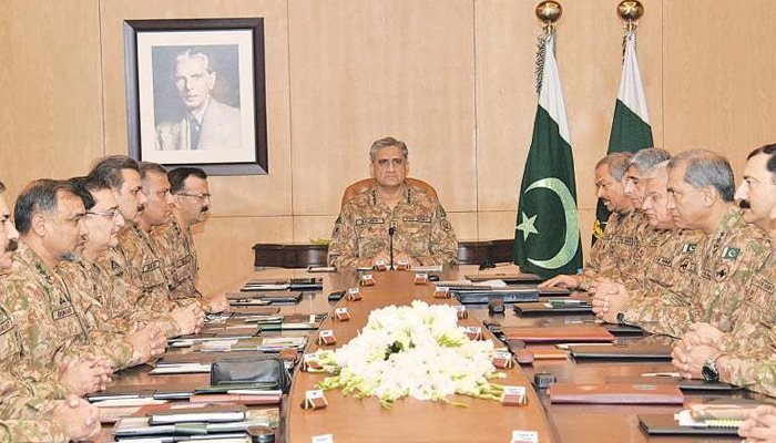 کور کمانڈرز کا ملکی و علاقائی امن کیلئے تمام کوششیں جاری رکھنے کے عزم کا اعادہ