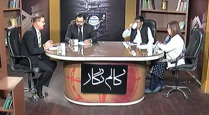 بھارتی پائلٹ رہا کرنے کا اعلان پاکستان کی جیت ہے ،چینل ۵ کے پروگرام ” کالم نگار “ میں گفتگو