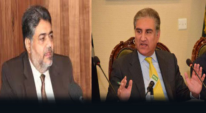 صوبائی وزیراطلاعات پنجاب سیدصمصام علی شاہ بخاری کی وزیرخارجہ مخدوم شاہ محمودقریشی سے ملاقات