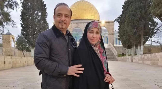 اداکارہ ریما کا شوہر کے ہمراہ بیت المقدس کا دورہ