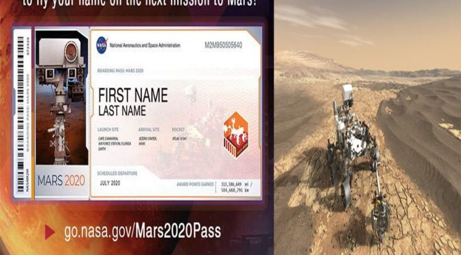 بذریعہ انٹرنیٹ مریخ پر اپنا نام بھیجیں