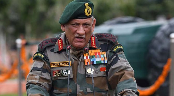 بھارتی فوج آزاد کشمیر پر قبضہ کرنے کے لیے پوری طرح تیار ہے:انڈین آرمی چیف کی گیدڑ بھبکی