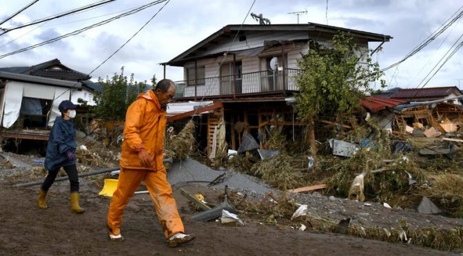 جاپان: خوفناک سمندری طوفان میں 65 ہلاکتوں کی تصدیق