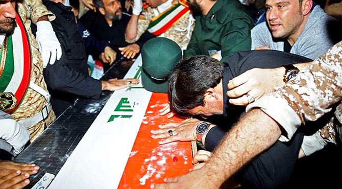 ایران، جنرل سلیمانی کی نماز جنازہ ادا، ہزاروں افراد کی شرکت