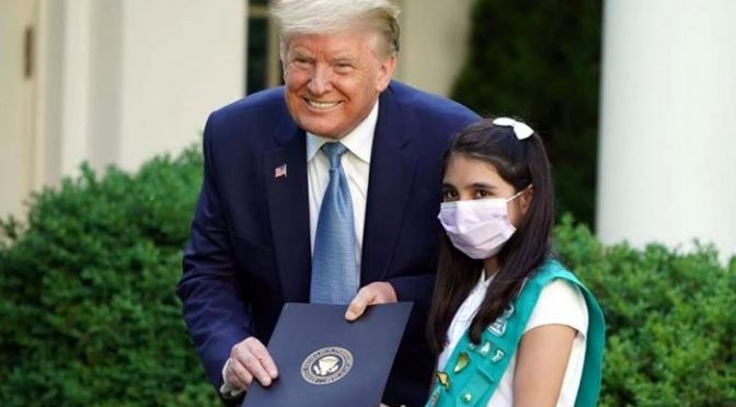 امریکی صدر ٹرمپ مسلمانوں پر مہر بان، پاکستانی نژادنوعمر لڑکی کو ہیرو قرار دے دیا