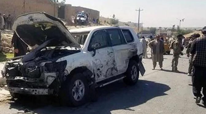 افغان صوبے لغمان میں گورنر کے قافلے پر خودکش حملہ، 8 افراد ہلاک