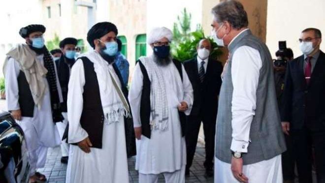 ملا عبدالغنی برادر کی سربراہی میں طالبان کے وفد کی وزیرخارجہ سے ملاقات