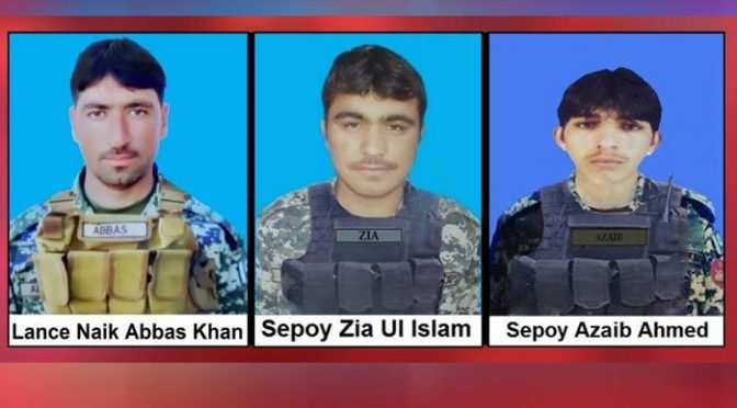 شمالی وزیرستان: دہشت گردوں سے فائرنگ کے تبادلے میں 3 فوجی شہید