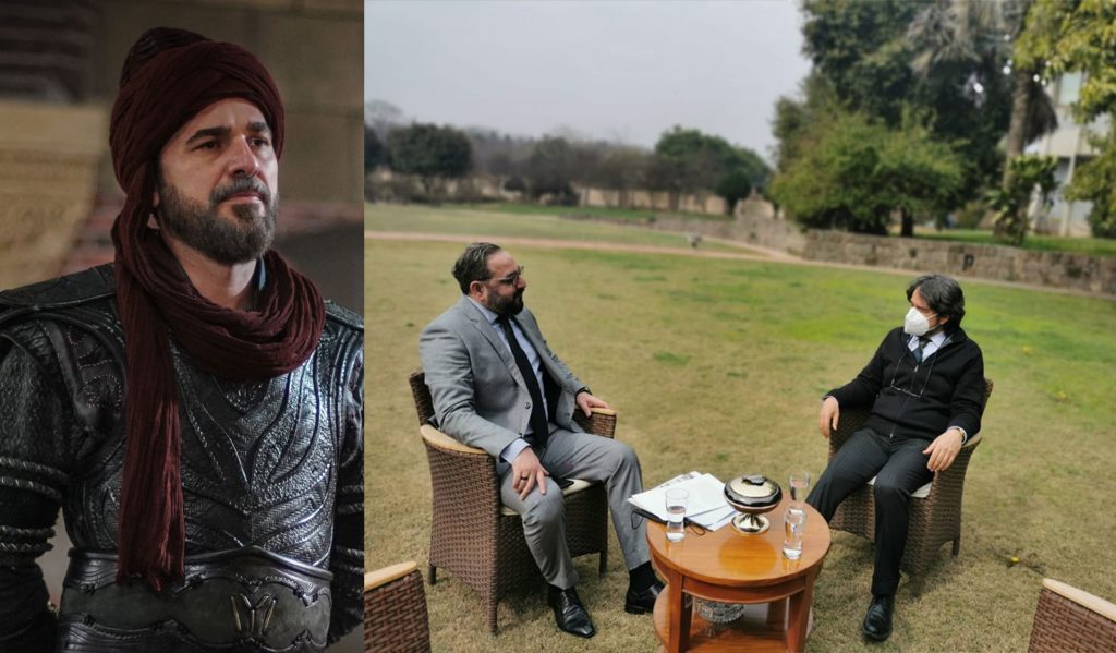 ارتغرل کے بعد عثمان غازی بھی شاید پاکستان میں اُردو زبان میں دکھایا جائےگا،سی پیک کیا؟ پاکستان تجارتی وفود دنیا میں بھیجے، ترکی کے سفیر احسان مصطفی یردکل کی ترک سفارتخانے میں امتنان شاہد کو چائے کی دعوت پر بات چیت