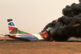 جنوبی سوڈان میں طیارہ گرکر تباہ ،10 افراد ہلاک