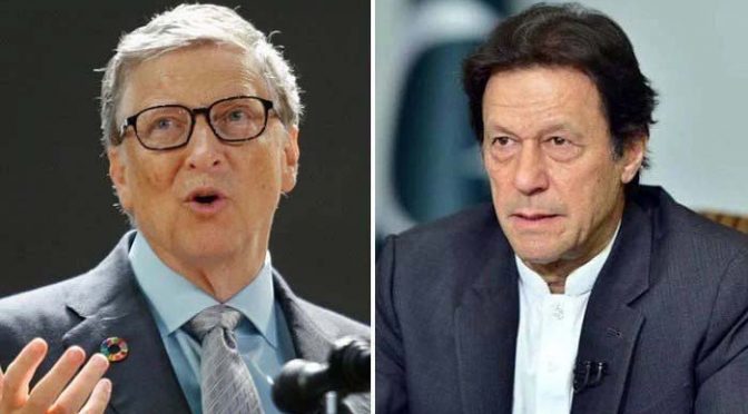 وزیراعظم عمران خان اور بل گیٹس کے درمیان ٹیلی فونک رابطہ