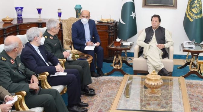 ایران کے چیف آف جنرل اسٹاف کی وزیراعظم عمران خان، آرمی چیف جنرل قمر باجوہ سے ملاقات
