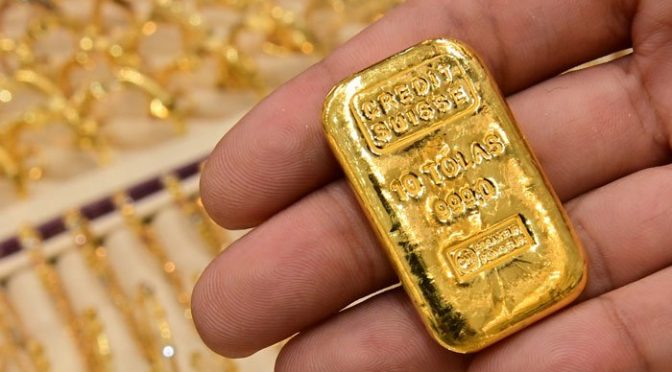 سونے کی فی تولہ قیمت میں کمی کا سلسلہ جاری