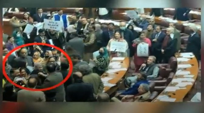 قومی اسمبلی اجلاس، شگفتہ جمانی نے غزالہ سیفی کو تھپڑ ماردیا