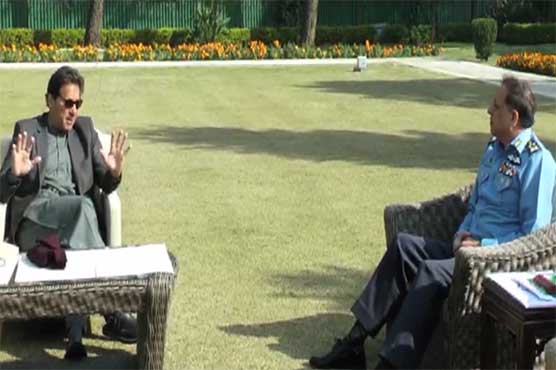وزیراعظم عمران خان سے سربراہ پاک فضائیہ ائیر چیف مارشل ظہیر احمد بابر کی ملاقات