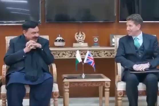 وفاقی وزیر داخلہ شیخ رشید کی برطانوی ہائی کمشنر کرسچن ٹرنر سے ملاقات