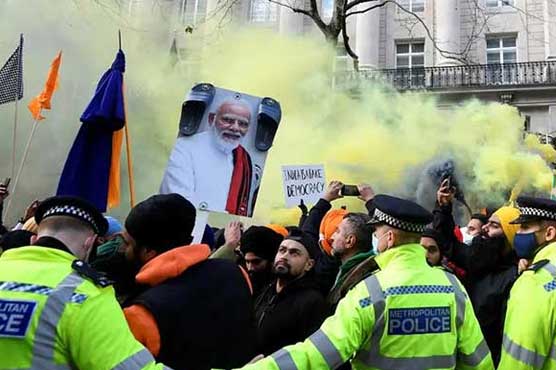 بھارتی یوم جمہوریہ، لندن میں احتجاج، مودی سرکار کیخلاف نعرے بازی