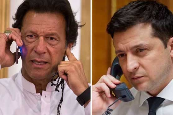 یوکرینی صدر ولادیمیر زیلینسکی کا وزیراعظم عمران خان کو ٹیلیفون