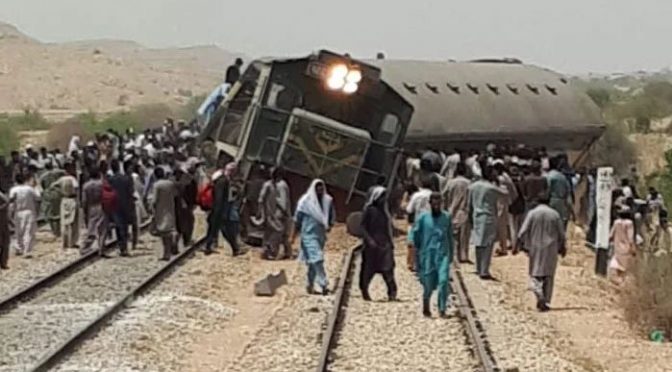 حیدرآباد کے قریب ٹرین حادثہ