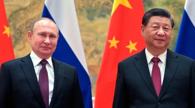 چین کے صدر شی جن پنگ اور روس کے صدر ولادیمیر پیوٹن کےدرمیان ٹیلی فونک رابطہ