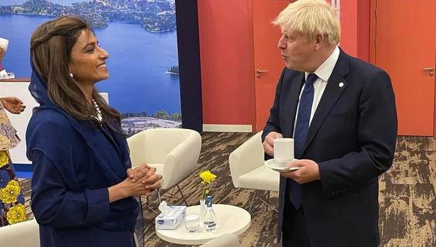 حنا ربانی کھر کی برطانوی وزیراعظم بورس جانسن سے ملاقات