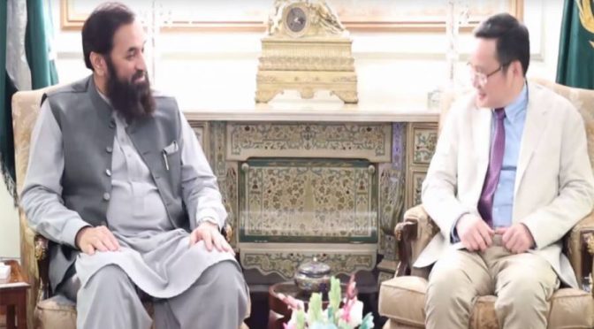 گورنر پنجاب سے نئے چینی قونصل جنرل کی ملاقات، دو طرفہ تعلقات اور سی پیک  پر تبادلہ خیال