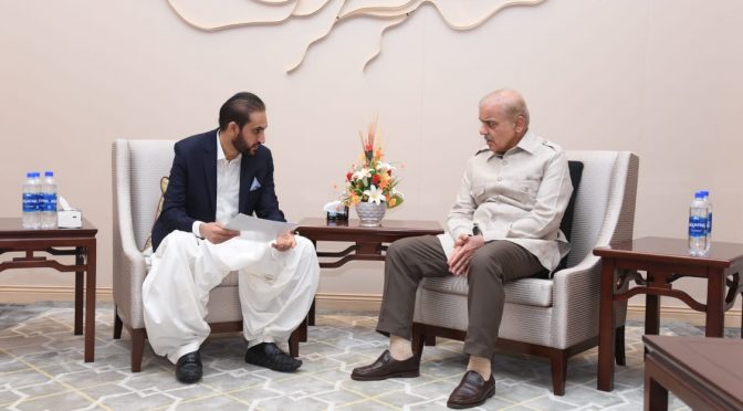 وزیرِاعظم شہباز شریف سے وزیرِاعلی بلوچستان عبدالقدوس بازنجو کی ملاقات