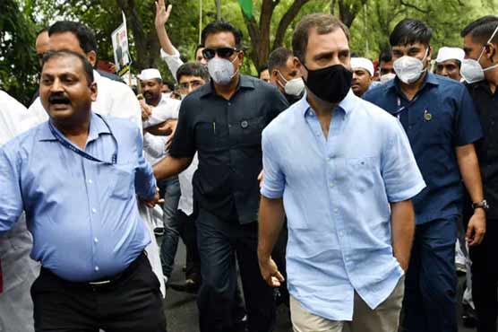 راہول گاندھی سے پوچھ گچھ کے خلاف مظاہرہ کرنیوالوں پر شدید تشدد
