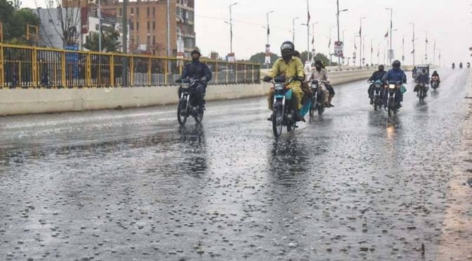 کراچی میں کل کی بارش کے اعداد و شمار جاری