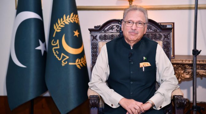 صدر پاکستان ڈاکٹرعارف علوی کی جانب سے عید الاضحیٰ پرقوم اورعالم اسلام کو مبارکباد