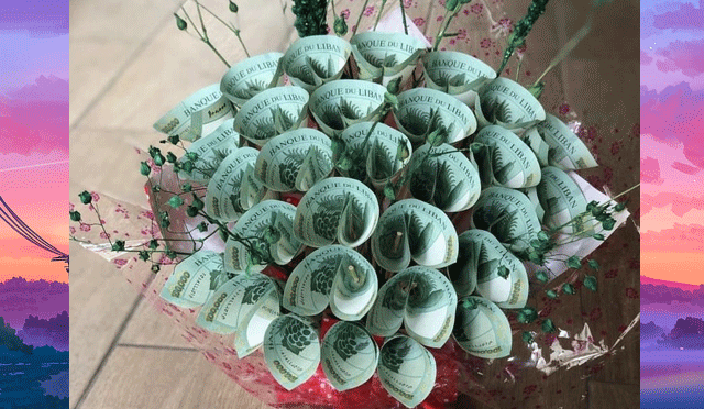 لبنان میں نوٹوں والے گل دستوں کی غیرمعمولی مقبولیت