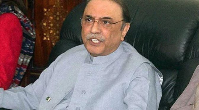 زرداری کی شمالی وزیرستان میں فوج کے جوانوں پر خودکش حملے کی مذمت