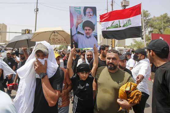 عراق میں سیاسی بحران، مقتدیٰ الصدر کے بعد مخالف اتحاد کا بھی دھرنا