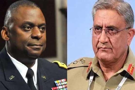 آرمی چیف اور امریکی وزیر دفاع کے درمیان ٹیلی فونک رابطہ