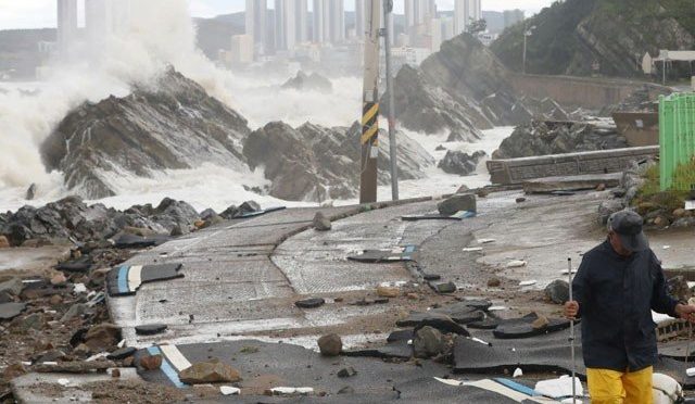 جنوبی کوریا میں سمندری طوفان نے تباہی مچادی، 10 ہلاکتیں