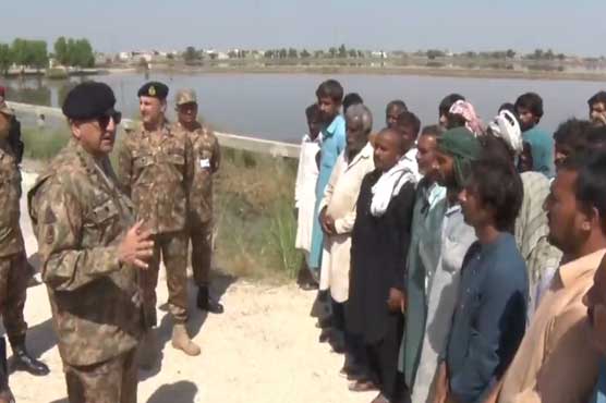 آرمی چیف کا سندھ کے سیلاب سے متاثرہ علاقوں کا دورہ