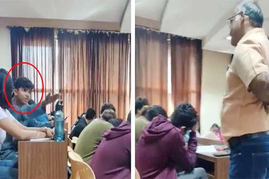 بھارت:مسلمان طالبعلم سے تعصب اور نفرت کا اظہار کرنے والا پروفیسر معطل