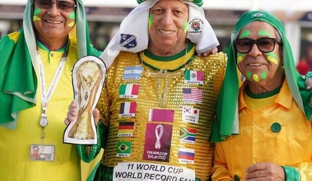 برازیلی مداح جو اب تک 11فیفا ورلڈ کپ میں شرکت کرچکا ہے