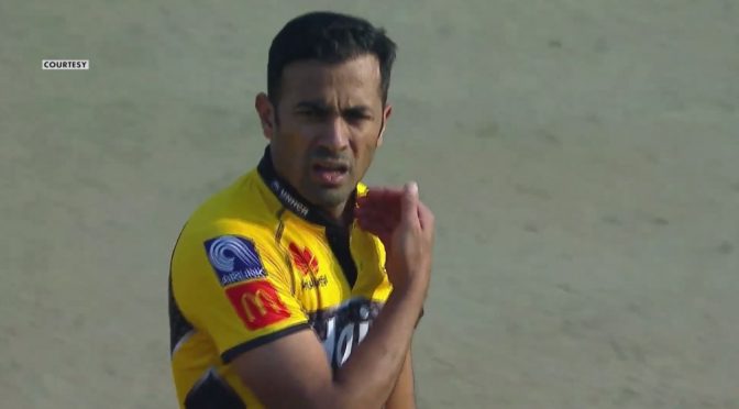 پی ایس ایل کا نمائشی میچ:افتخار احمد کےوہاب ریاض کوایک اوور میں 6چھکے