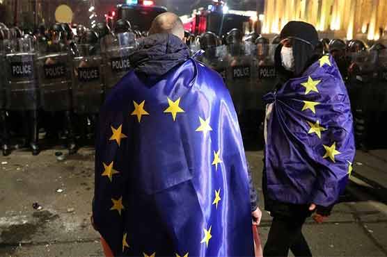 جارجیا : متنازع ’ فارن ایجنٹ بل ‘ کیخلاف مظاہرے جاری، 66 مظاہرین گرفتار
