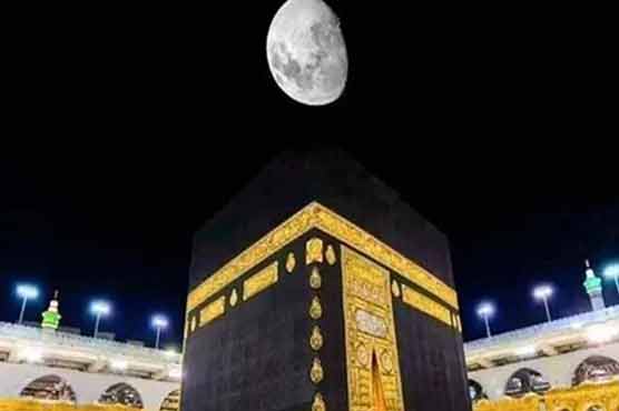 رواں سال پہلی مرتبہ چاند خانہ کعبہ کے عین اوپر آگیا