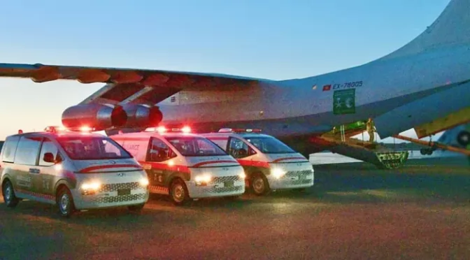 سعودی عرب نے غزہ کے لیے تین ایمبولینسز بھیج دیں